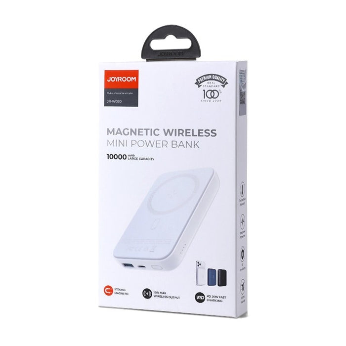 Преносима батерия Joyroom, 10000mAh, 20W, Бързо зареждане, 15W Магнитно безжично зарядно устройство Qi за iPhone MagSafe, Син