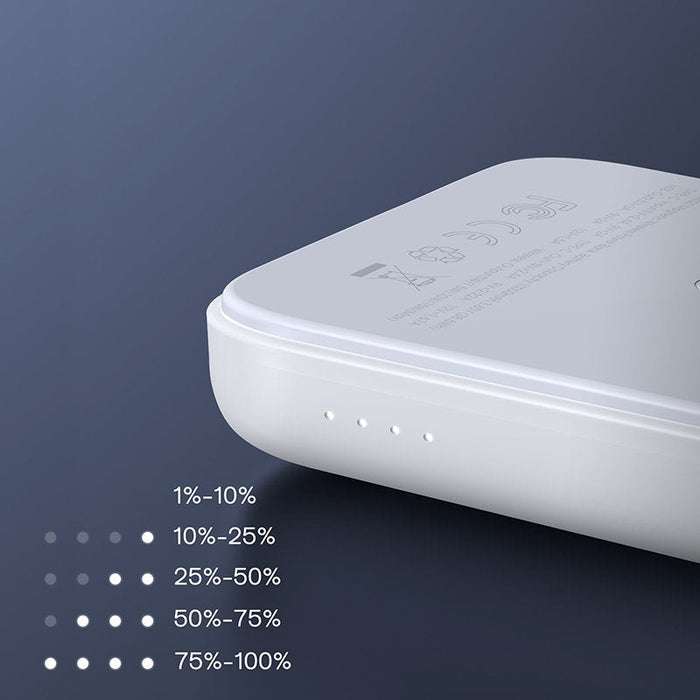 Преносима батерия Joyroom, 10000mAh, 20W, Бързо зареждане, 15W Магнитно безжично зарядно устройство Qi за iPhone MagSafe, Син