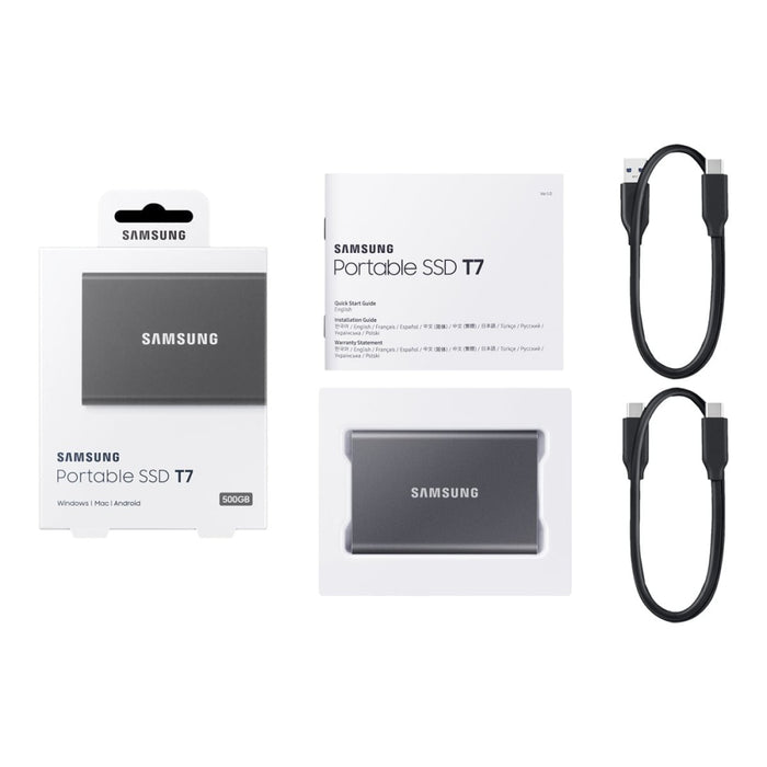 SAMSUNG Portable SSD T7 500GB external USB 3.2 Gen 2 titan