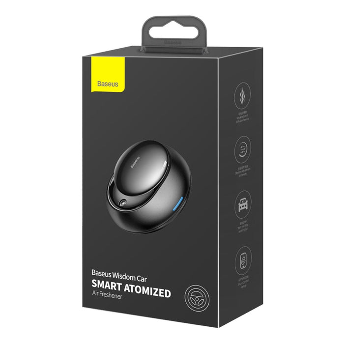 Освежител за автомобил Baseus, с пулверизатор, USB - C за зареждане, 1m, Фрезия и босилек с мандарина, Черен