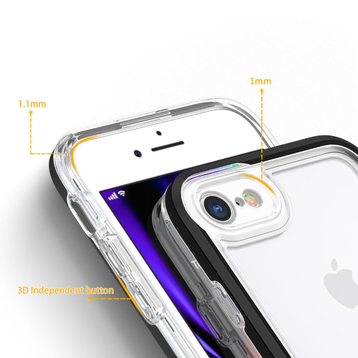 Прозрачен кейс 3в1 за iPhone SE 2022 / 2020