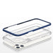 Прозрачен кейс 3в1 за iPhone 11 Pro с гел рамка син