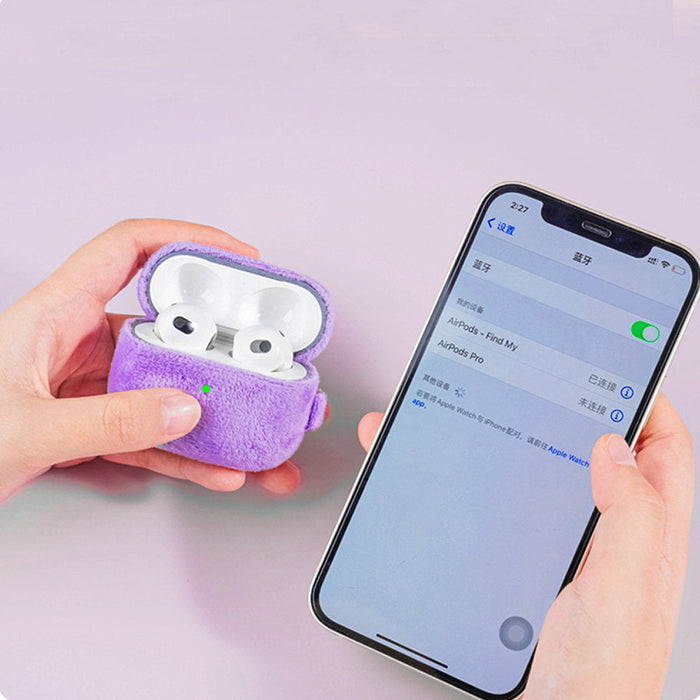 Калъф Kingxbar Plush Pods за AirPods 3 розов