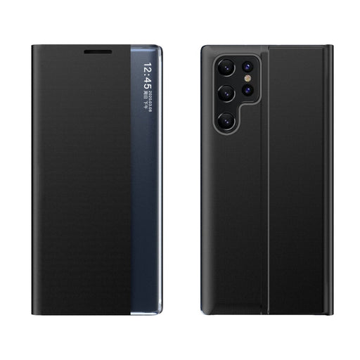 Флип - кейс New Sleep Case за Samsung Galaxy S22 Ultra Черен