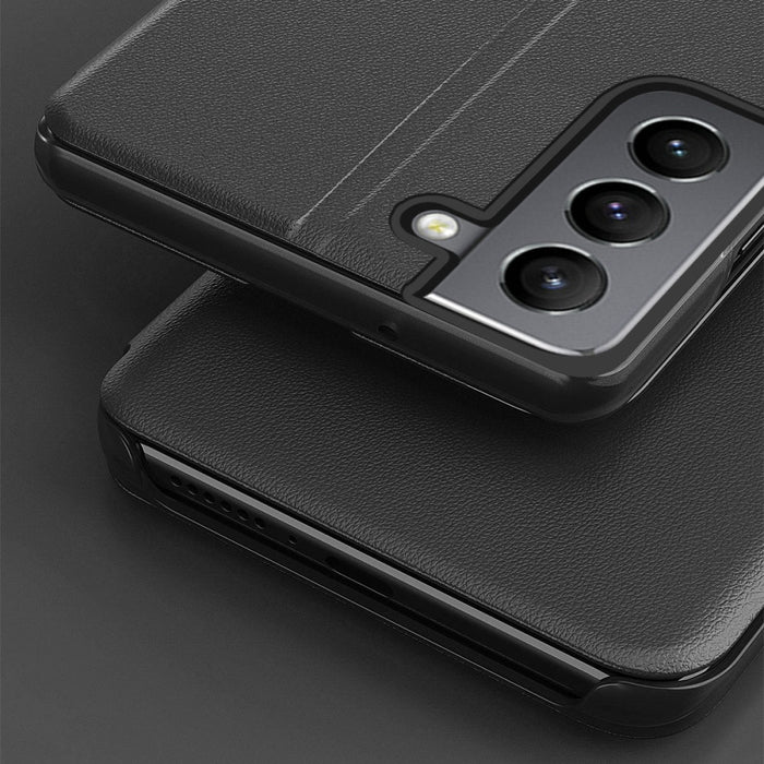 Елегантен кейс Eco Leather View Case за Samsung Galaxy S22, Черен
