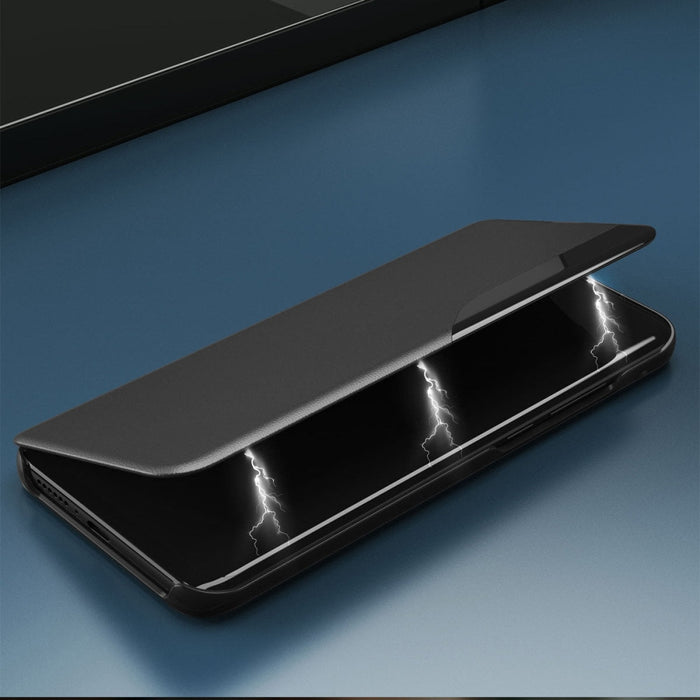 Елегантен кейс Eco Leather View Case за Samsung Galaxy S22, Черен