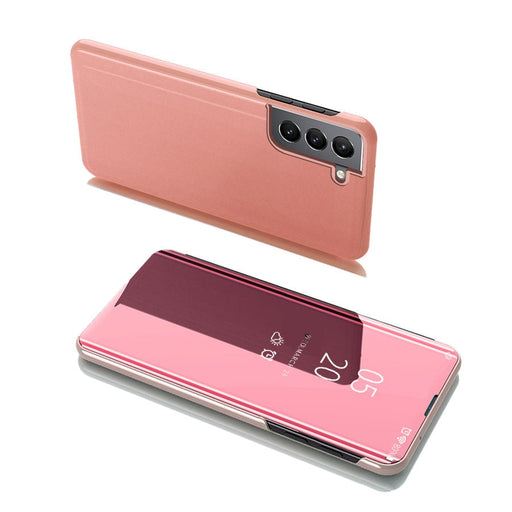 Флип - кейс Clear View за Samsung Galaxy S22 Розов