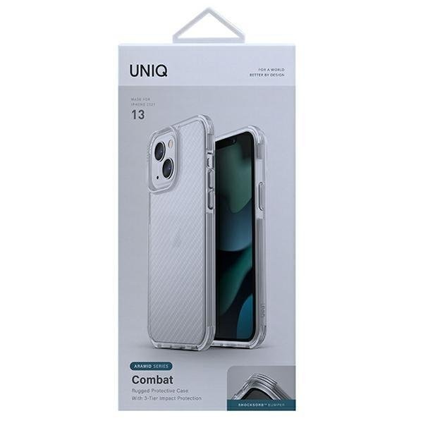 Калъф UNIQ Combat за iPhone 13 6.1 бял арамид