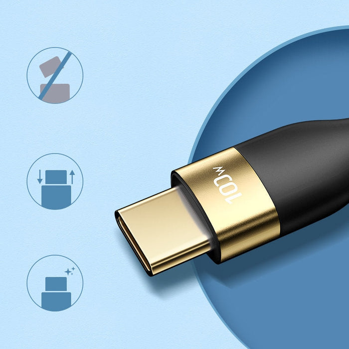 Кабел за пренос на данни от USB Type C към USB Type Joyroom Liquid Silicone, PD, 100W, 2m, Черен