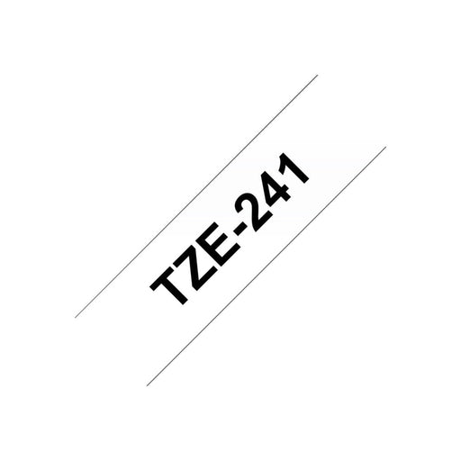 ЛентаBROTHER TZE241 ламинатна лента 18 мм черно на бяло