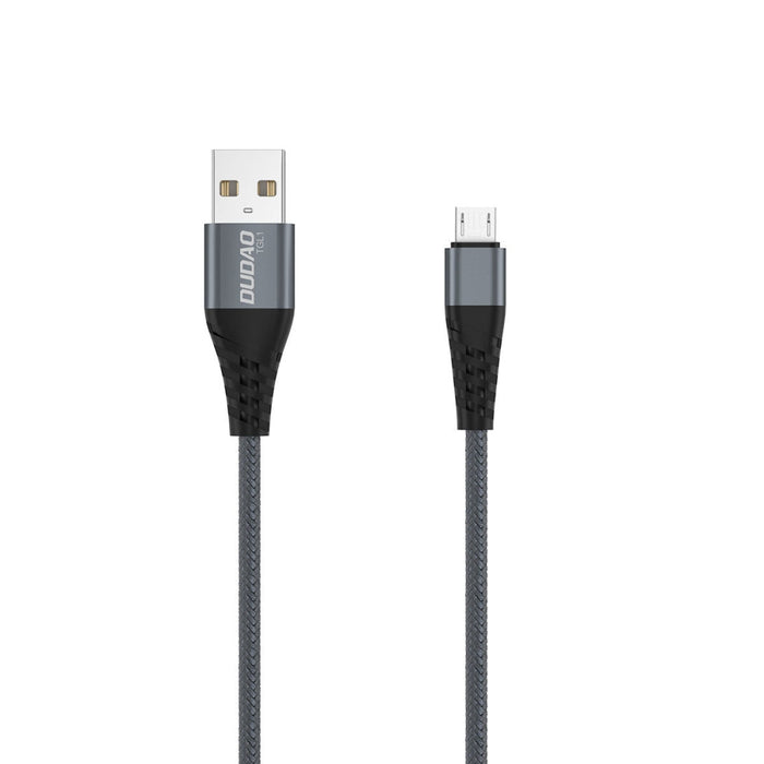 Кабел Dudao TGL1M, USB към Micro USB, 6A, 1m, сив