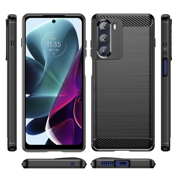 Carbon Case Гъвкав Кейс за Motorola Moto G200