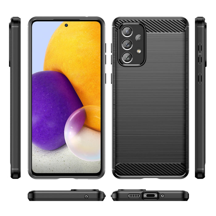 Carbon Case Гъвкав TPU Кейс за Samsung Galaxy A73 black