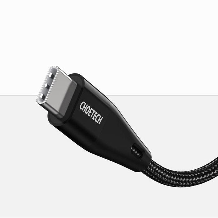 Комплект кабели за зареждане 2хUSB Type C - USB Type C Choetech, Power Delivery, 60W, 5A, 1.2m + 2m, Черен