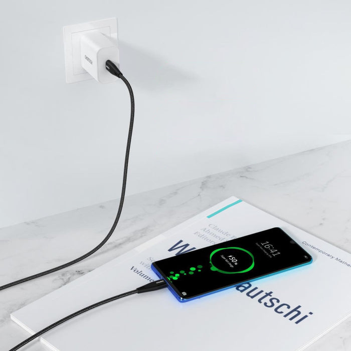 Комплект кабели за зареждане 2хUSB Type C - USB Type C Choetech, Power Delivery, 60W, 5A, 1.2m + 2m, Черен