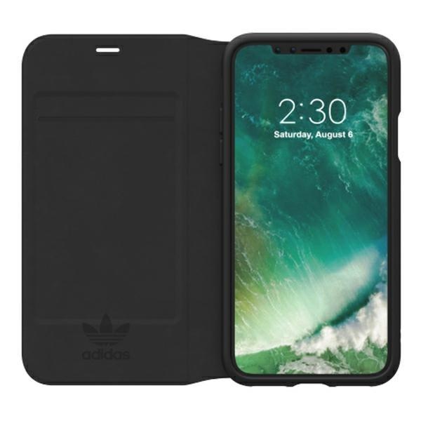 Флип-кейс Adidas Booklet за Apple iPhone X/XS, Черен