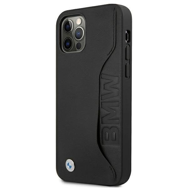 Калъф BMW BMHCP12LRCSWK Signature Leather Card за Iphone 12 Pro Max , Черен