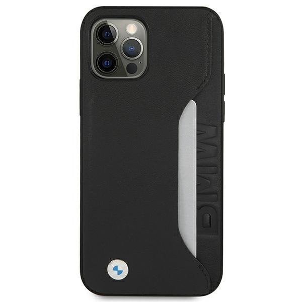 Калъф BMW BMHCP12LRCSWK Signature Leather Card за Iphone 12 Pro Max , Черен