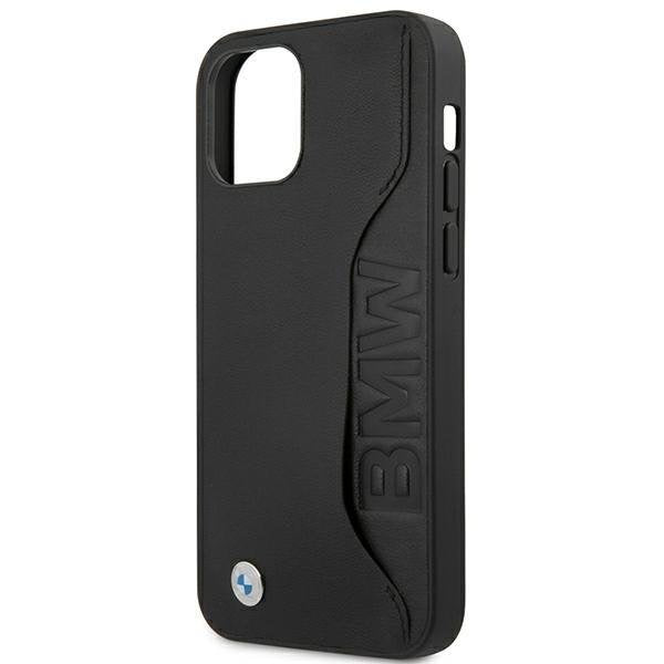 Калъф BMW BMHCP12LRCSWK Signature Leather Card за Iphone 12 Pro Max , Черен