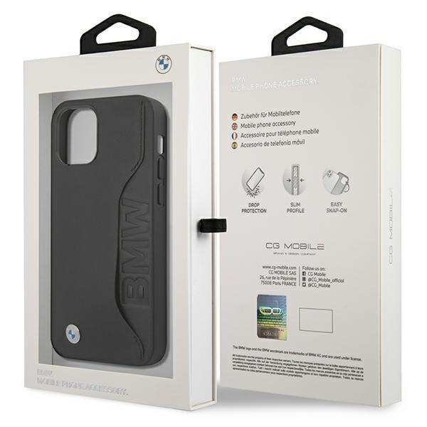 Калъф BMW BMHCP12LRCSWK Signature Leather Card за Iphone 12 Pro Max , Черен