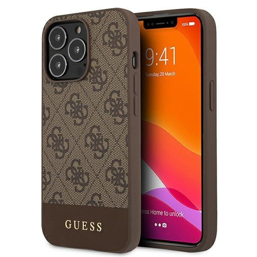 Калъф Guess GUHCP13LG4GLBR за iPhone 13 Pro / 6.1’ кафяв