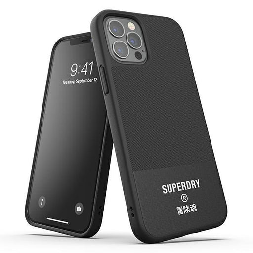 Кейс SuperDry Molded Canvas за Apple iPhone 12 Pro Max Черен