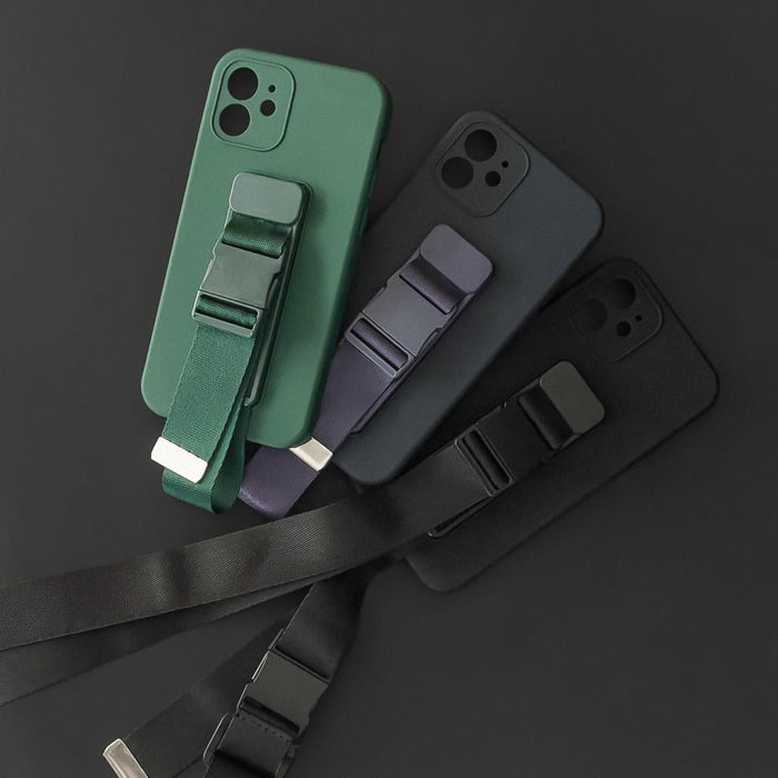 Кейс Rope Case с каишка за Samsung Galaxy S21 FE тъмносин