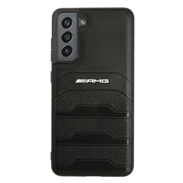 Калъф AMG AMHCS21FESGSEBK Leather Debossed Lines, за Samsung Galaxy S21 FE G990, черен