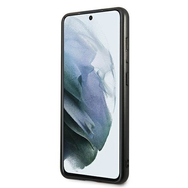 Калъф AMG AMHCS21FESGSEBK Leather Debossed Lines, за Samsung Galaxy S21 FE G990, черен