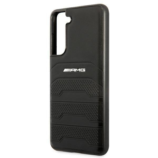 Калъф AMG AMHCS21FESGSEBK Leather Debossed Lines, за Samsung Galaxy S21 FE G990, черен