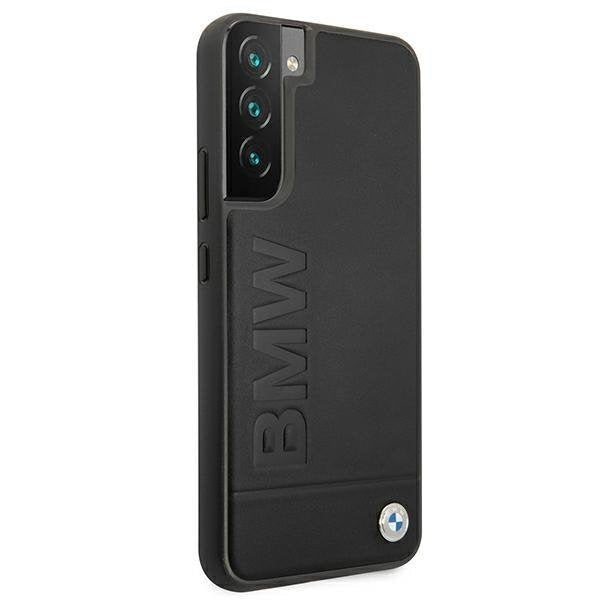 Гръб BMW Logo Collection Leather за Samsung Galaxy S22 Черен