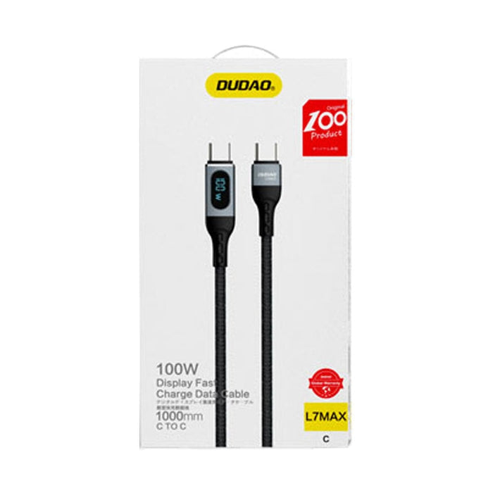 Кабел Dudao USB - C към бързо зареждане PD 100W Черен