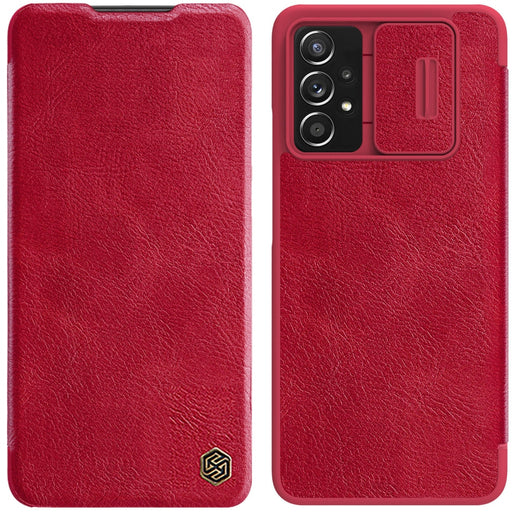 Кожен калъф Nillkin Qin за Samsung Galaxy A73 червен