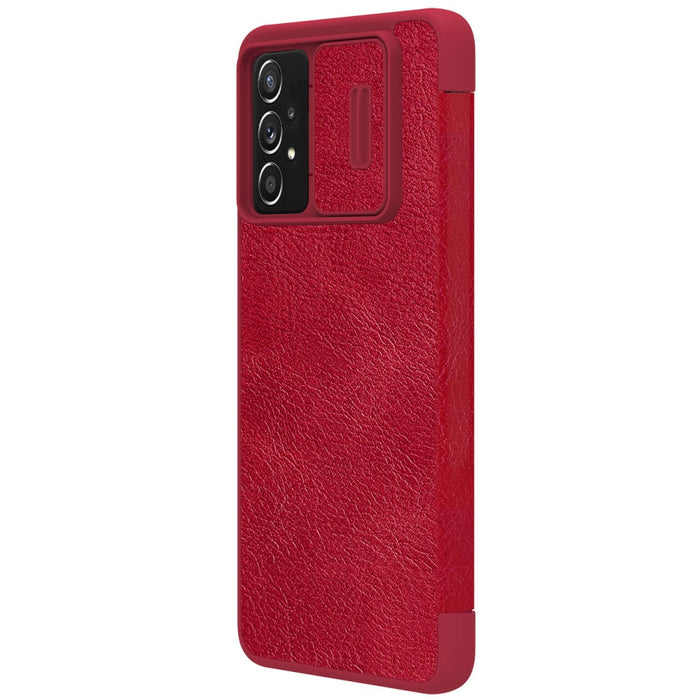 Кожен калъф Nillkin Qin за Samsung Galaxy A73 червен