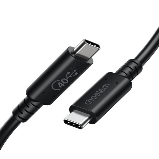 Кабел Choetech USB - C към 100W 40Gbps / 8K 0.8m Черен