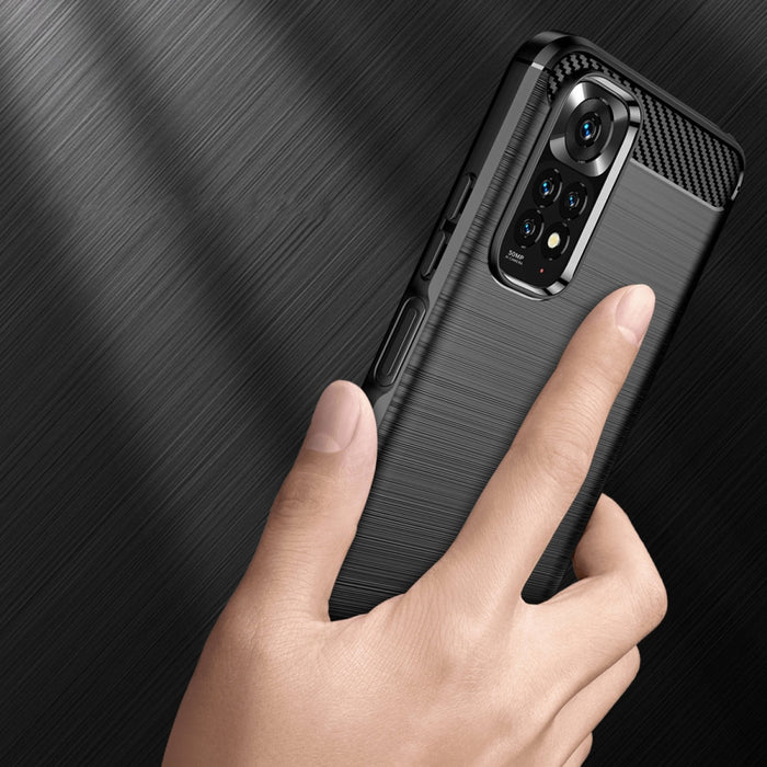 Carbon Case Гъвкав Кейс за Xiaomi Redmi Note 11S / 11 black