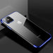 Кейс Clear Color с метална рамка за Samsung Galaxy S22 син