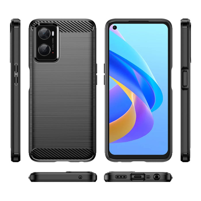 Carbon Case Flexible TPU кейс за Oppo A76 / A36