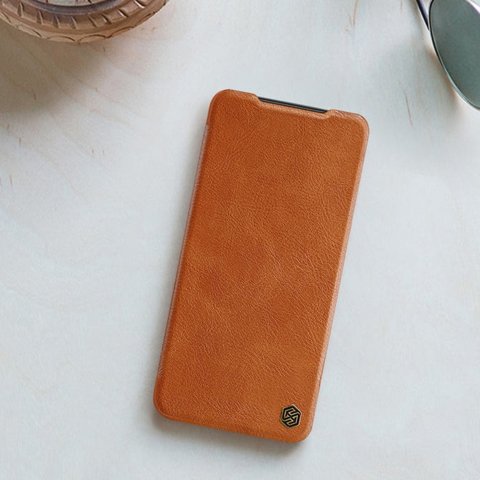 Кожен калъф Nillkin Qin за Xiaomi Redmi Note 11S / 11 червен