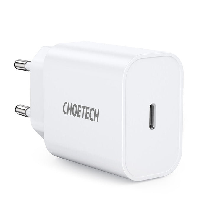 Адаптер за зарядно устройство USB Type C Choetech 20W Бял