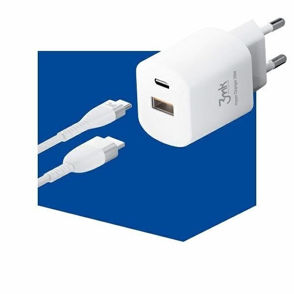 Мрежово зарядно 3MK HyperCharger 20W 1xUSB