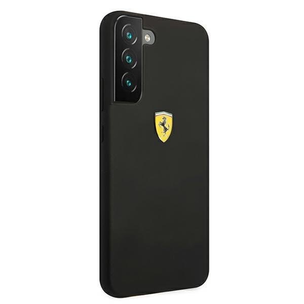 Гръб FERRARI силикон кейс за Samsung Galaxy S22 Черен