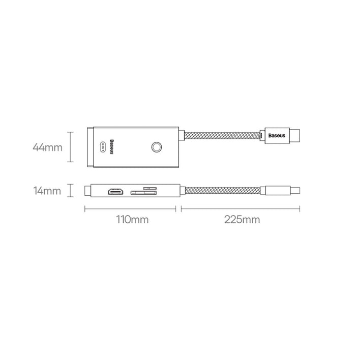 Baseus Lite Series multifunctional HUB USB Type C - 2 x 3.0