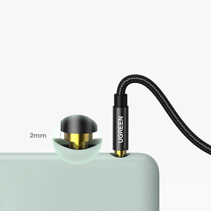 Ugreen аудио кабел 2 x mini jack 3.5mm 0.5m син (AV112)