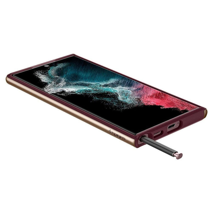 Калъф Spigen Neo Hybrid за Samsung Galaxy S22 Ultra Burgundy