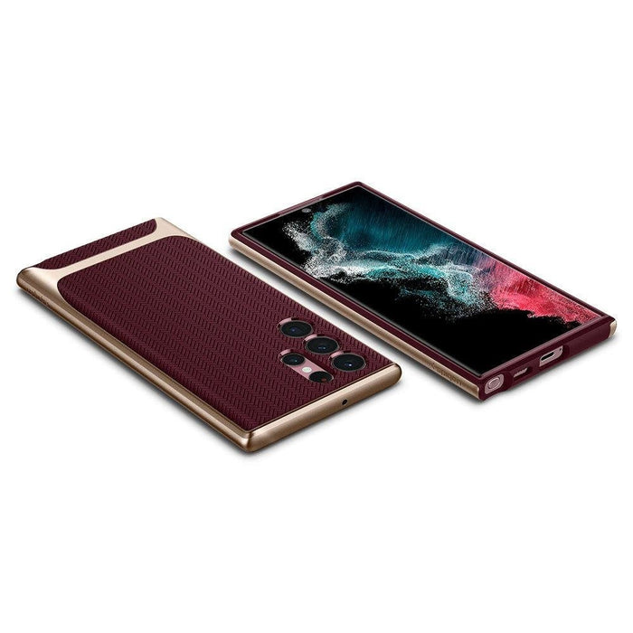 Калъф Spigen Neo Hybrid за Samsung Galaxy S22 Ultra Burgundy