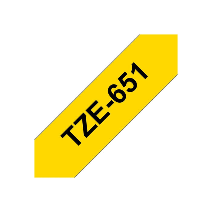 Лента BROTHER P - Touch TZE - 651 черно на жълто 24mm
