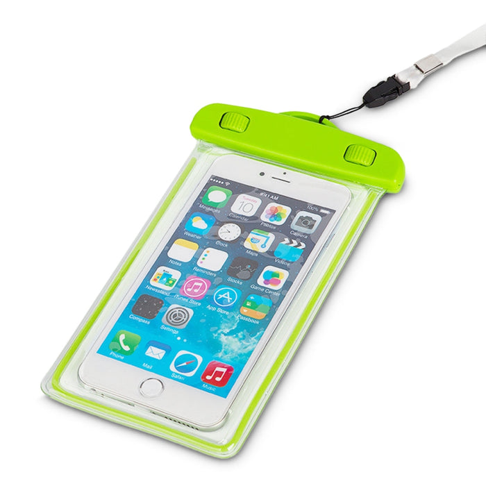 Водоустойчив калъф за телефон HQWear с каишка зелен