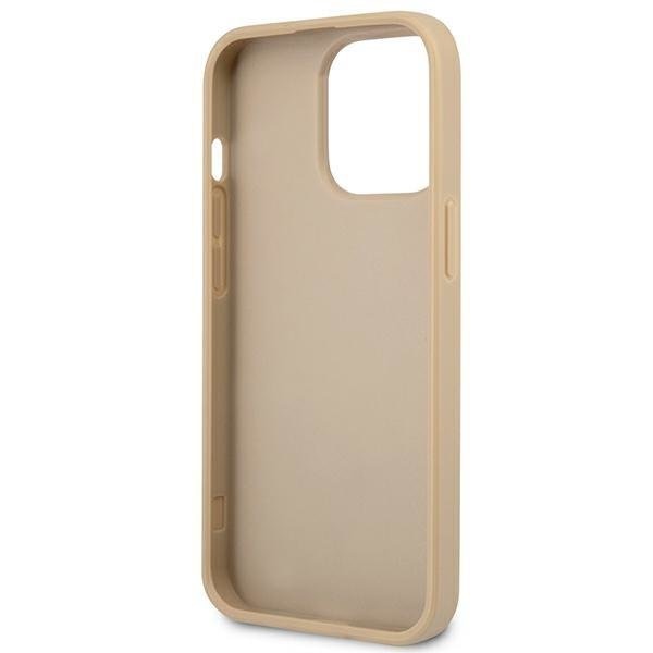 Гръб Guess PU Saffiano Triangle за iPhone 13 Pro , Златист