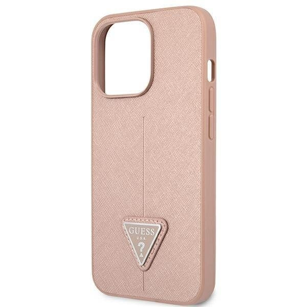 Гръб Guess PU Saffiano Triangle за iPhone 13 Pro , Розов